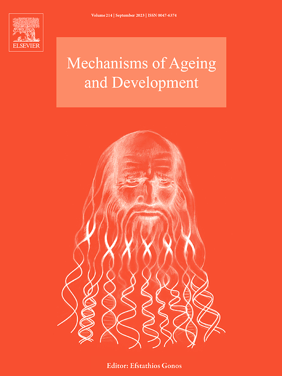 Go to journal home page - Mechanisms of Ageing and Development